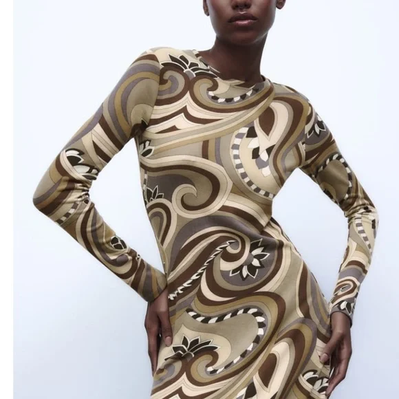 Zara Woman Printed Dress - Picture 3 of 7